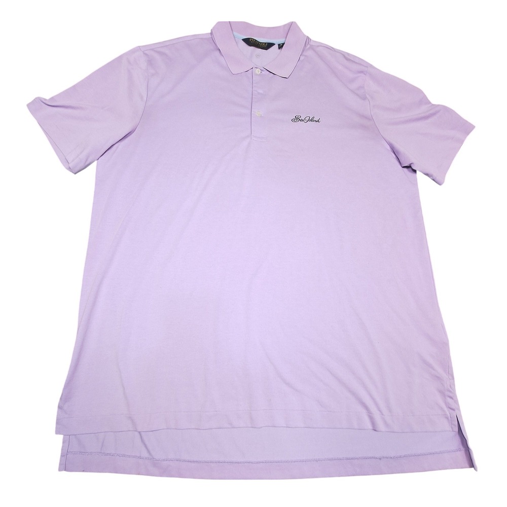 Polo Golf Ralph Lauren Mens XL Purple Sea Island RSM Classic Short Sleeve Shirt